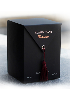 Flamboyant perfume box design