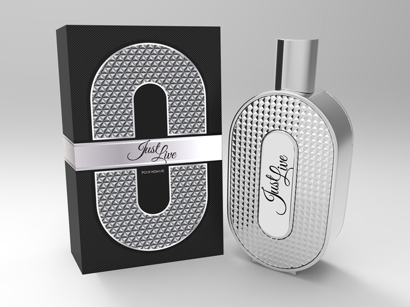 Just live perfume packaging design concept