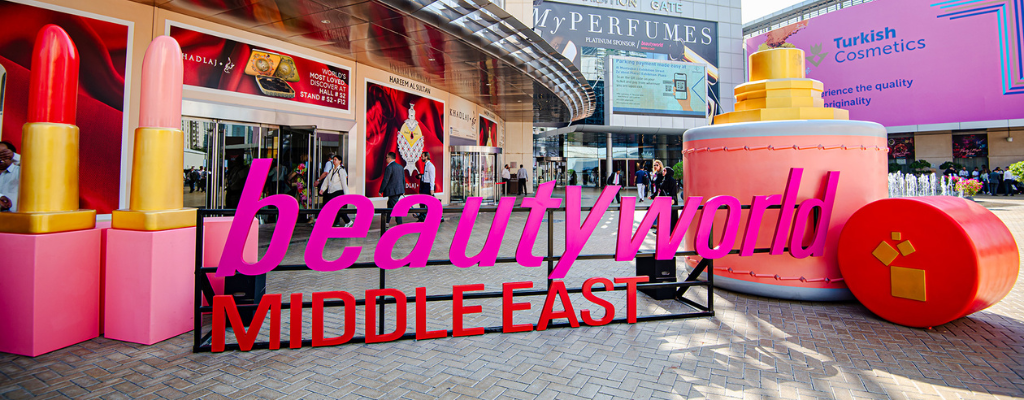 Entrance of Beauty World Middle East event in 2024