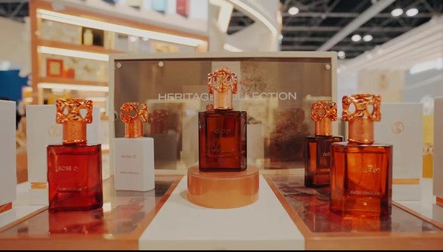 Swiss Arabian stand at Beautyworld exhibition, one of the leading UAE perfume brands