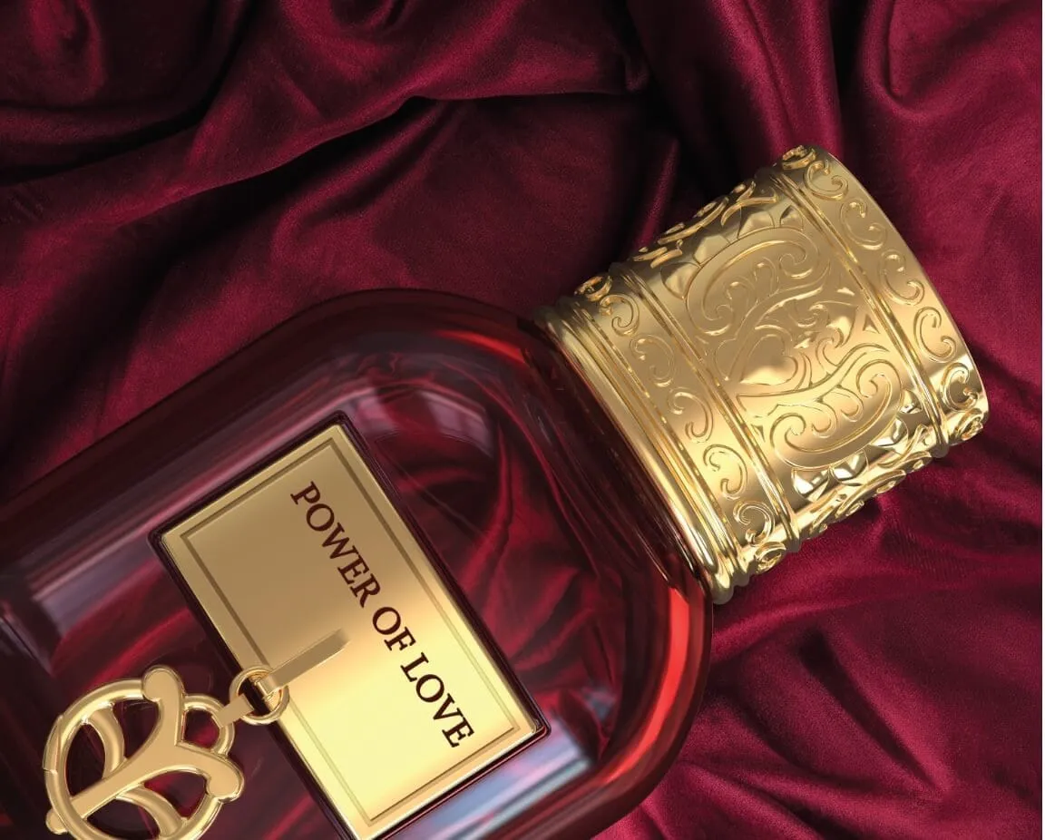 bottle of Power of Love perfume