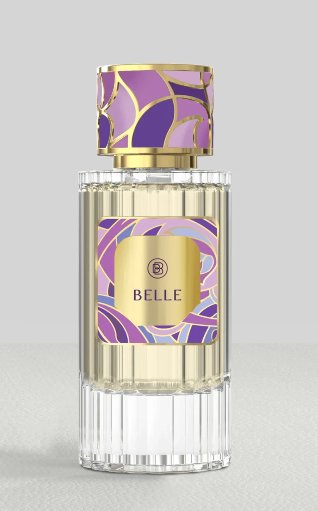 Exemple de conception d'un portfolio d'emballages de parfums de luxe.