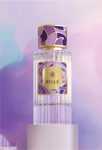 Belle perfume packaging design by Anisha International