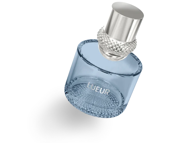 Flacon de parfum Lueur conçu par Anisha International