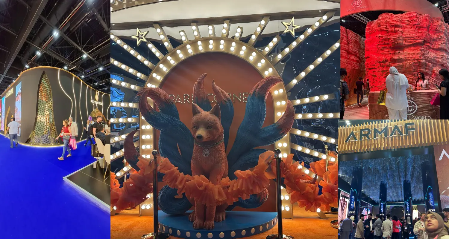 أكشاك العطور في معرض Beautyworld 2025