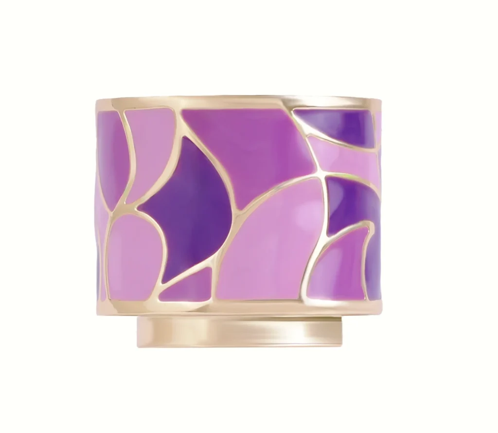 Belle purple enamel zamac perfume cap by Anisha International