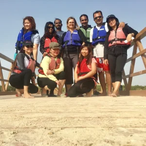 Team building in Abu Dhabi canoeing