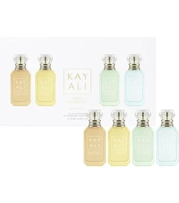 kayali perfume discovery set | perfume packaging trends