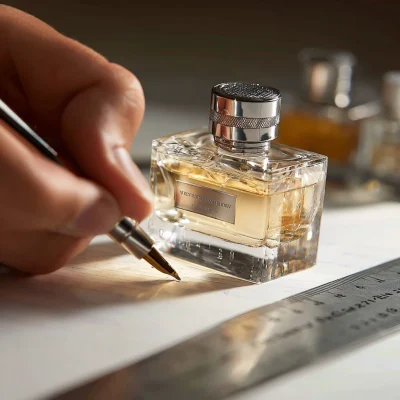 measuring a perfume bottle technical design